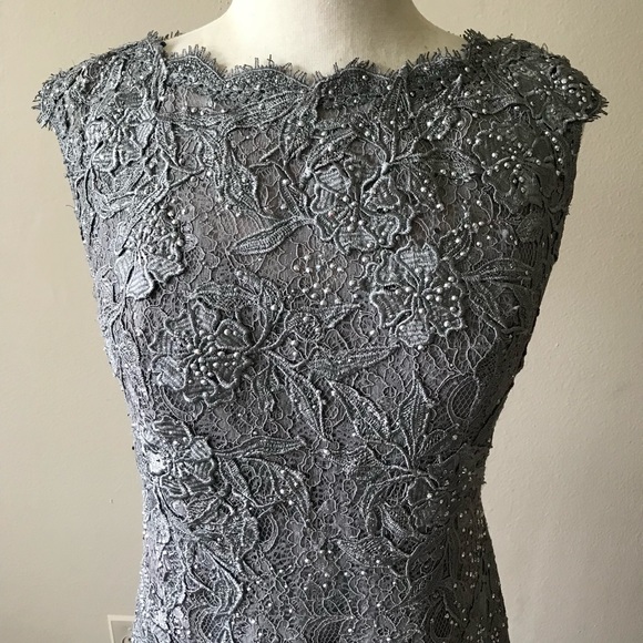 Rina DeMontella Lace/Rhinestone Gala Evening Gown - Picture 2 of 6